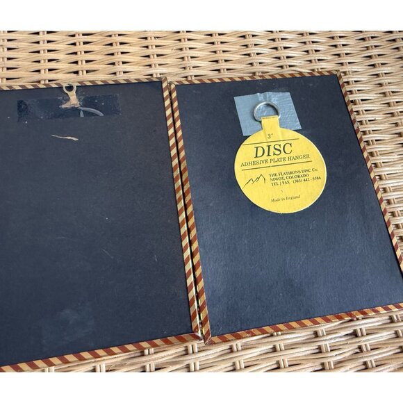 Vintage 40's Pair Reverse Painted Silhouette Pictures Convex Trees Convex Glass - Picture 8 of 11